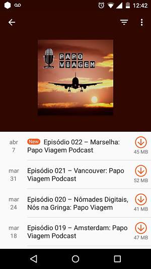 Melhores aplicativos Android para ouvir podcast: CastBox Podcast - Papo Viagem Podcast
