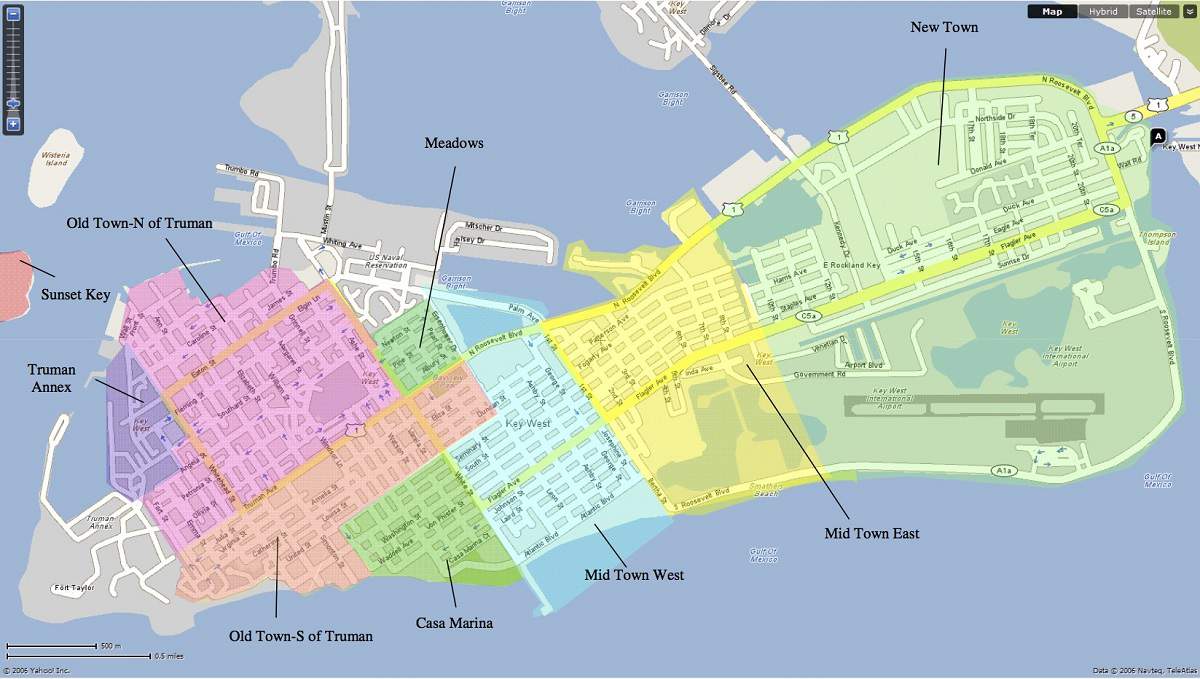 Onde ficar em Key West ? Mapa de Key West