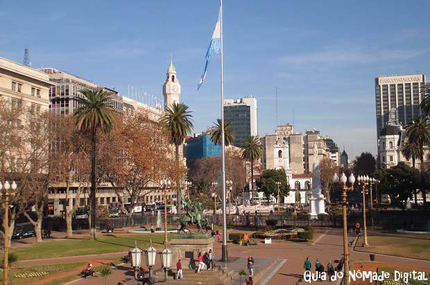 Vista da Plaza de Mayo a partir da Casa Rosada