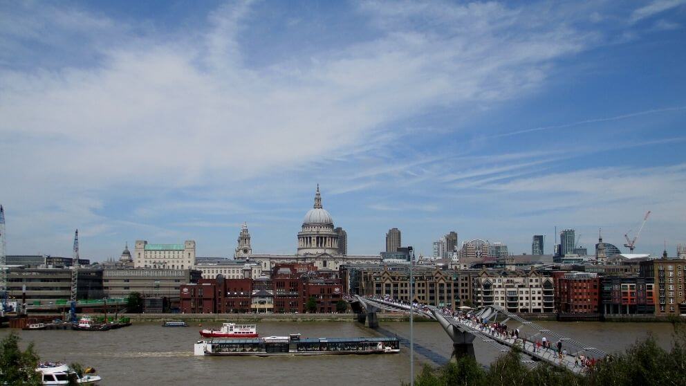 St. Paul's Cathedral vista a partir do museu Tate Modern