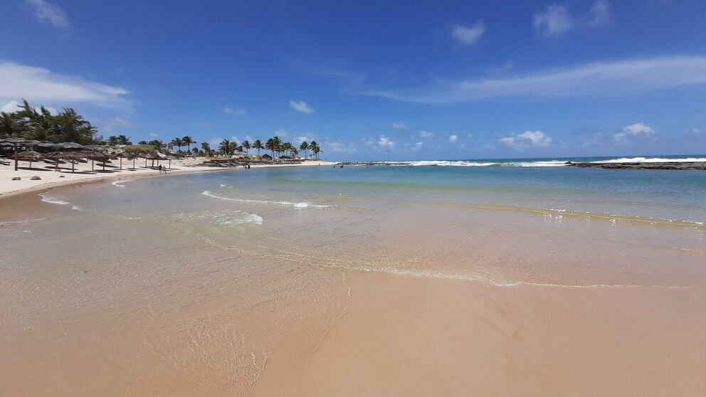 Praia na localidade de Barra do Cunhaú